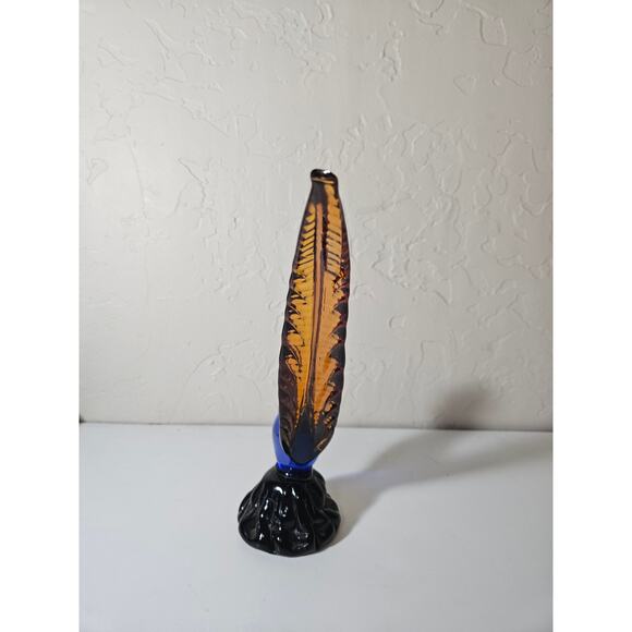 Vintage Glass Pheasant Figurine Long Tail Pilgrim Glass - Picture 3 of 3